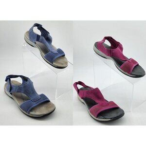 Lot of 2 Easy Spirit Explore 24 Women's Strappy Comfort Sandals Pink/Blue Size 6